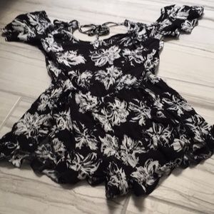 Full Tilt Black floral romper